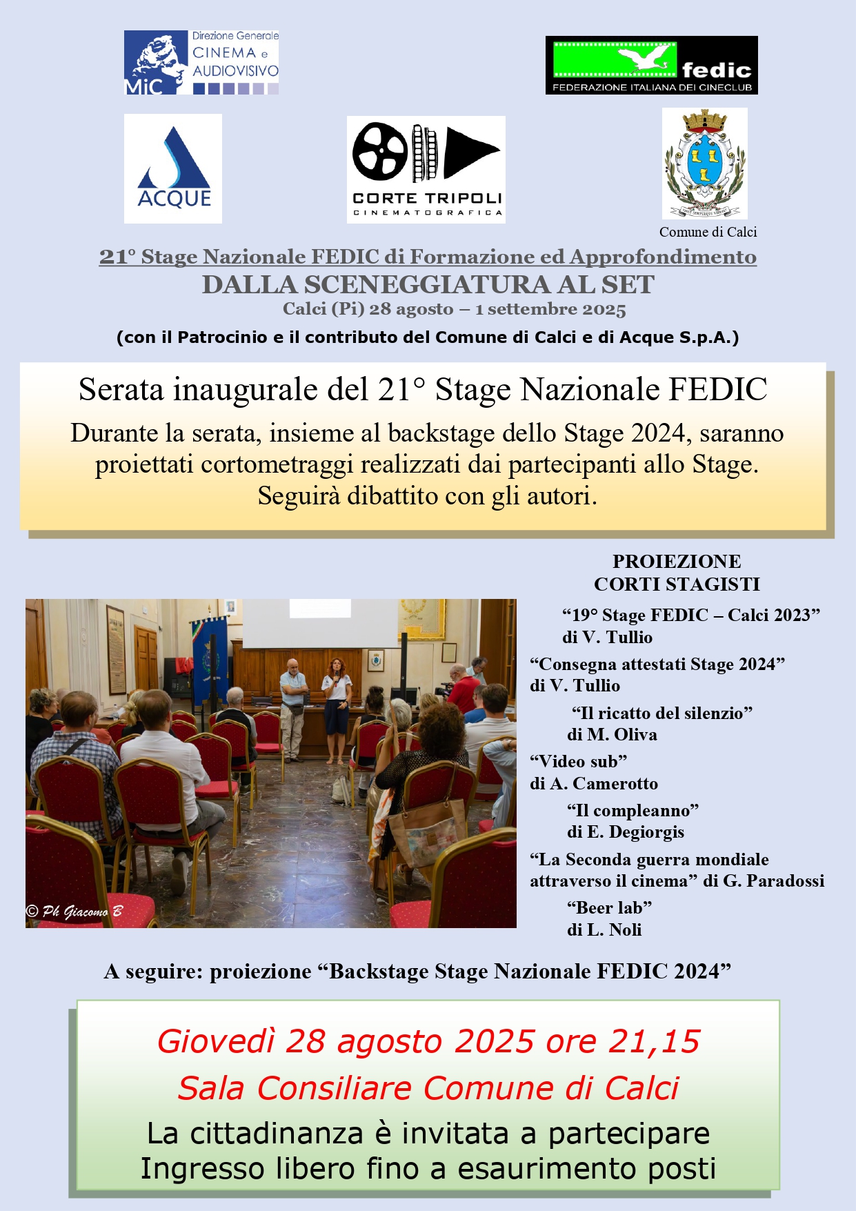 C:\Users\Hp\Desktop\Locandine\Locandina Stage Nazionale FEDIC 28 agosto 2025.jpg
